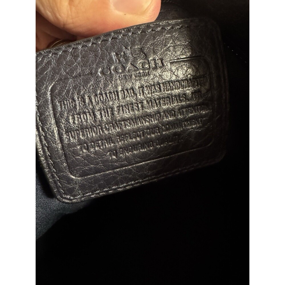 Coach Isabelle Black Pebbled Leather Hobo Bag - Picture 6 of 7